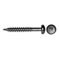 Reliable PKWZ8114VP Screw, #8-15 Thread, 1-1/4 in L, Partial, Twin Lead Thread, Pan Head, Square Drive, Regular Point