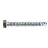 Reliable HTZ102VP Screw, #10-16 Thread, 2 in L, Full Thread, Washer Head, Hex Drive, Self-Drilling, Self-Tapping Point