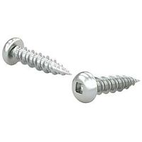Reliable PKPZ834VP Screw, #8 Thread, 3/4 in L, High-Low Thread, Pan Head, Square Drive, Regular Point, Steel, Zinc
