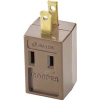 Cooper 4400B Non-Grounding Polarized Cube Outlet Adapter