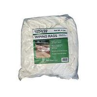 WASHED KNIT RAG WHITE 4LB BAG 