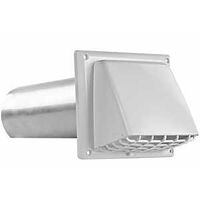 VENT HOOD 4IN WHITE W/GUARD   