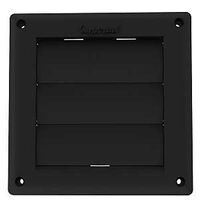 HOOD VENT LOUVERED BLACK 4IN  