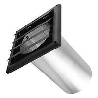 LOUVERED VENT HOOD BLACK 5IN  