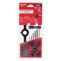 Milwaukee 49-22-5601 Tap and Die Set, 17-Piece, HCS, Black Oxide