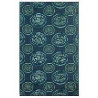 MOLLY OUTDR MAT BLK AQUA 4X6FT