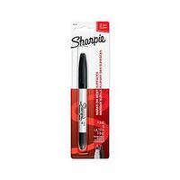 PERMANENT MARKER TWIN TIP BLK 