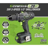 DRILL/DRIVER 2-SPEED 20V 1/2IN