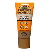 Gorilla 112126 Wood Filler, High-Performance, Brown/Walnut, 6 oz, Tube