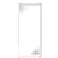 PANEL PEG SLDG W/1-TRACK 54IN 