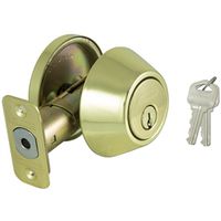 DEADBOLT SINGLE CYL PB KA3 VP 