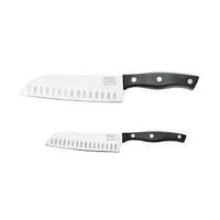 SANTOKU KNIFE SET SS WOOD HNDL