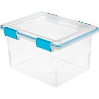 Sterilite 1933 Gasket Box With Blue Aquarium Latches and Gasket