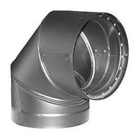 ELBOW 90DEG DBL WALL BLACK 6IN