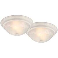 Boston Harbor 41800-WH Flush Mount Ceiling Fixture, 120 V, 60 W, A19 or CFL Lamp, White Fixture