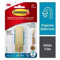 BATH HOOK SATIN BRASS MEDIUM  