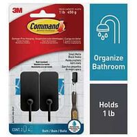 BATH HOOK METAL MAT BLK SMALL 