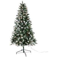 SPRUCE FROSTED PRELIT CLR 3FT 