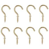 CUP HOOK 7/8IN SOLID BRASS    