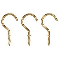 CUP HOOK 1-1/4IN SOLID BRASS  