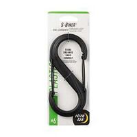 DUAL CARABINER PLASTIC BLK NO6