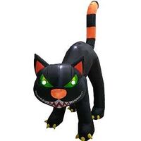 INFLATABLE BLK CAT W/MTN 10FT 
