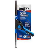 Unger Professional 985610 EZ-Change Squeegee with Interchangeable Blades, 18 in Blade, Poly Blade