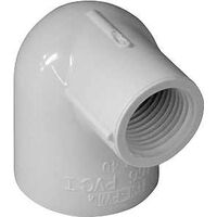 Xirtec 140 435516 Reducing Pipe Elbow, 1 x 1/2 in, Socket x FPT, 90 deg Angle, PVC, White, SCH 40 Schedule