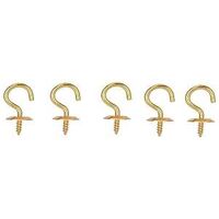 thumbnail image 2 of ProSource Safety Cup Hooks Steel Polished Brass Finish 3 Pack – New In Sealed Package 2 of 3