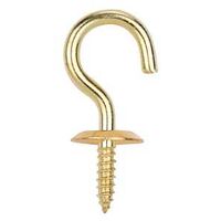 CUP HOOK SOLID BRASS 3/4IN    