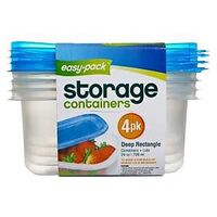 CONTS & LIDS RECT 4PK 24 OZ   