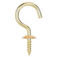 CUP HOOK SOLID BRASS 1IN      