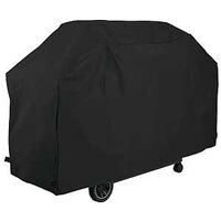 GrillPro 50360 Deluxe BBQ Grill Cover, 60 in W, 24 in D, 40 in H, PEVA/Polyester/PVC, Black