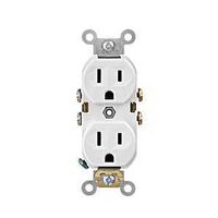 GROUNDG OUTLET WHITE 15A 125V 