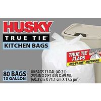 Husky HK13WC080W One-By-One Dispensing Kitchen Trash Bag