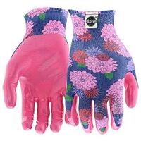 Miracle-Gro MG37126-W-ML-3P Breathable Garden Gloves, Women's, M/L, Knit Cuff, Nitrile Coating, Polyester Glove