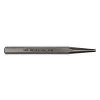 Mayhew 70005HT Solid Punch with Hand Tag, 5/32 in Tip, 5 in L, 3/8 in Dia Shank, Hex Shank