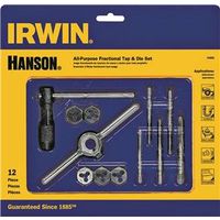 Hanson 24605 Fractional/Machine Screw Tap and Hex Die Set