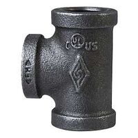 World Wide Sourcing 11A-1 1/4B Black Pipe Malleable Tee