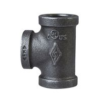 World Wide Sourcing 11A-2B Black Pipe Malleable Tee