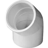 IPEX 435484 Pipe Elbow, 1-1/4 in, Socket, 45 deg Angle, PVC, White, SCH 40 Schedule, 150 psi Pressure