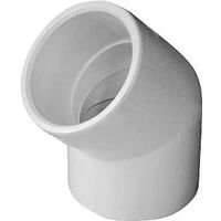 IPEX 435485 Pipe Elbow, 1-1/2 in, Socket, 45 deg Angle, PVC, SCH 40 Schedule