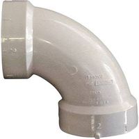 Genova Products 72830 PVC-DWV 90 Degree Sanitary Elbow