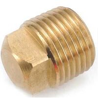 Anderson Metal 756109-02 Brass Pipe Plug Cored Square Head