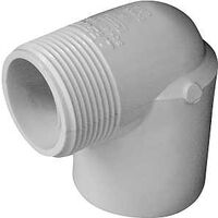 IPEX 435503 Street Pipe Elbow, 1-1/4 x 1-1/4 in, Slip x MPT, 90 deg Angle, PVC, White, SCH 40 Schedule