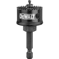 DeWALT D180024IR Hole Saw, 1-1/2 in Dia, 1/2 in D Cutting, 1/4 in Arbor, 10 TPI, 5/32 in Dia x 3 in L Pilot Drill