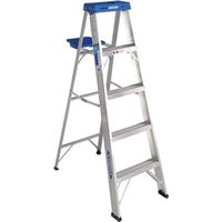 Werner 360 Single Sided Step Ladder With Pail Shelf