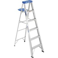 Werner 366 Single Sided Step Ladder With Pail Shelf
