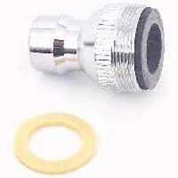 Plumb Pak PP28006 Faucet Aerator Adapter, 15/16-27 x 55/64 in in, Threaded, Chrome Plated