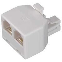 6316640 - ADAPTER PHONE OUTLET 2-WAY WHT